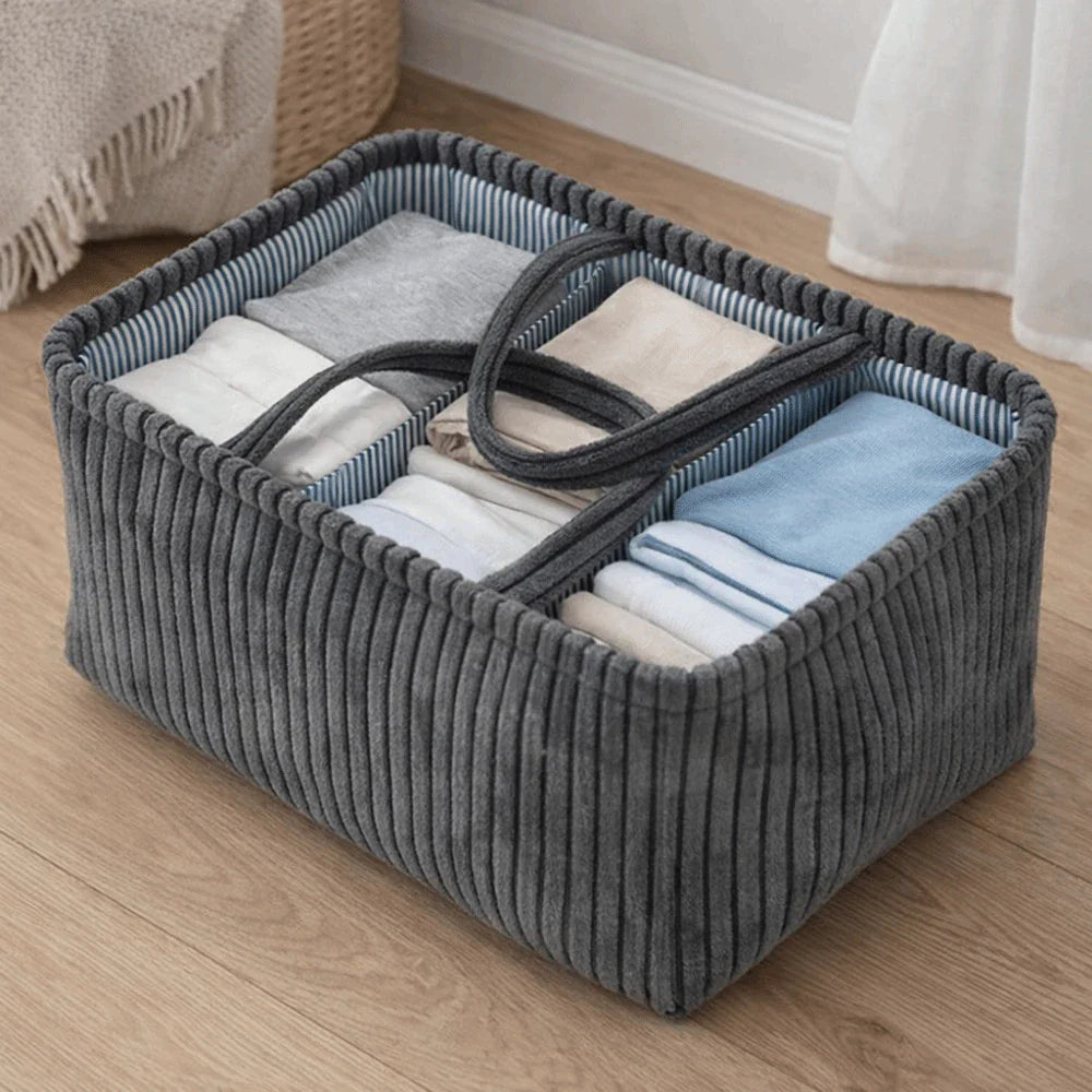 Opbergmand met vakken | Organizer mand met handvatten | Ordnalia