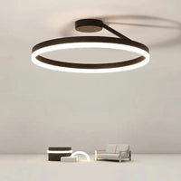 Arisha Plafondlamp Ring Modern LED Zwart/Wit Woonkamer Gang Metaal