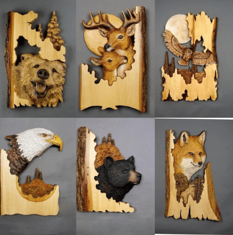Dieren Houtsnijwerk Wanddecoratie