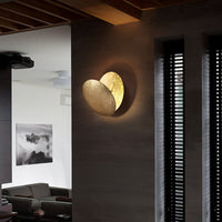 Wylla Ronde Wandlamp Scandinavisch. Metaal. Rood/Goud/Bronze. Woonkamer