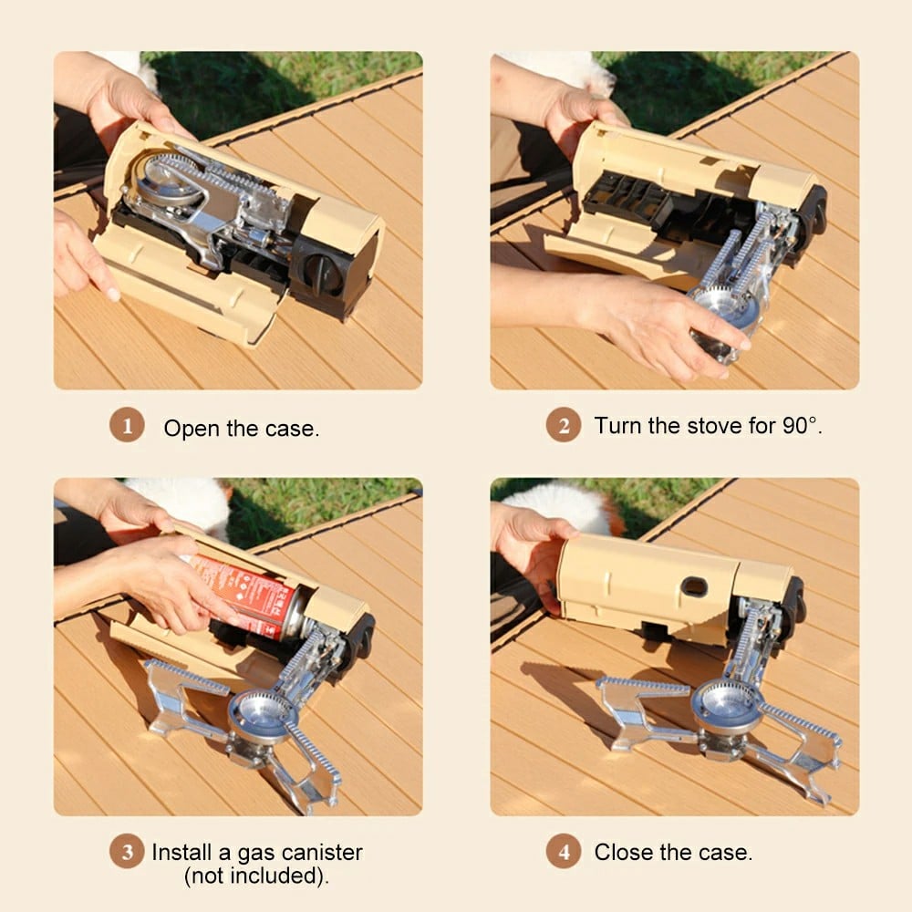 FlameFold™ | Compacte opvouwbare Spyder Camping-Gaskocher