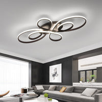 Brisa Moderne LED Multi Ringen Plafondlamp, Bruin/Wit