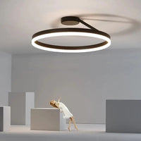 Arisha Plafondlamp Ring Modern LED Zwart/Wit Woonkamer Gang Metaal
