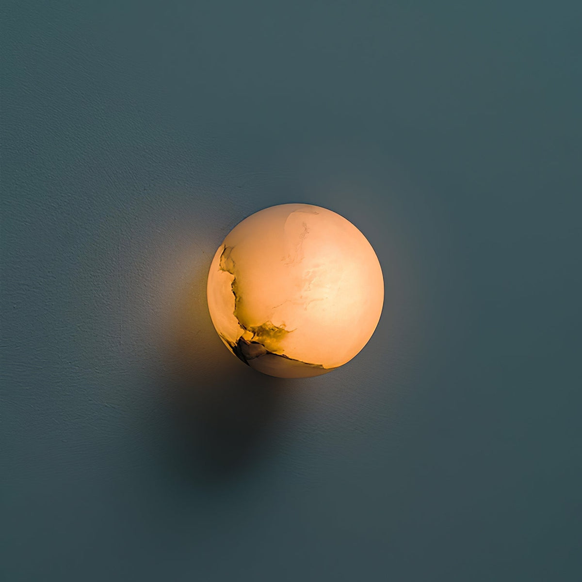 Alabaster Elegance Japandi Mini Orb Wandlamp