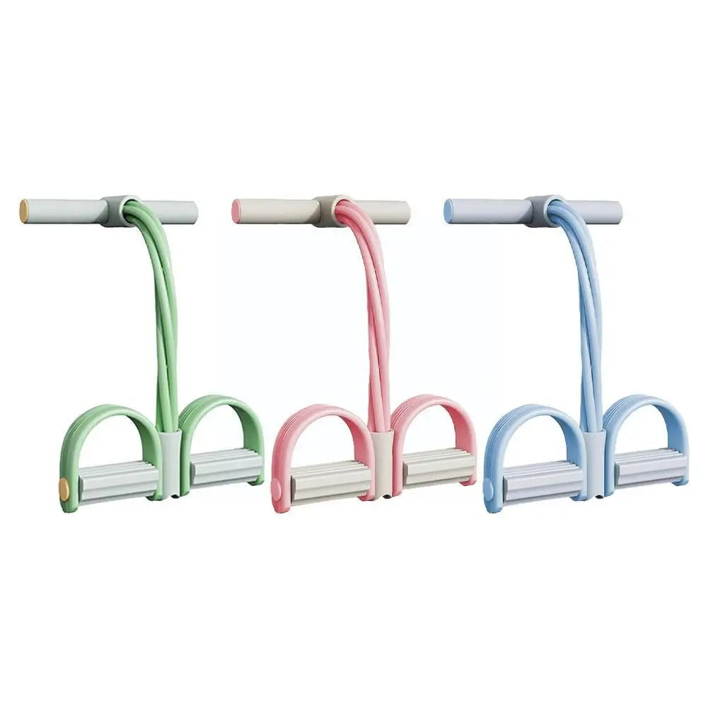 Voetpedaal Weerstandsband met 4 Buizen – Buiktrainer voor Thuis