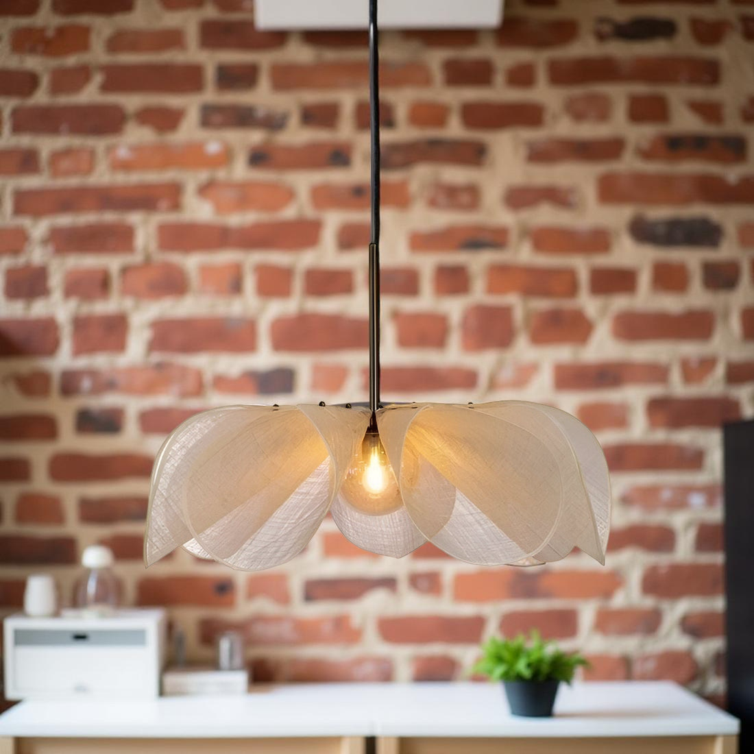 Fleur Flower Nordic Fabric Pendant Light