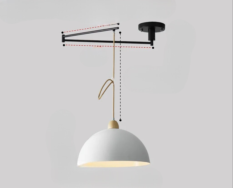 Moderne Plafondlamp met Verstelbare Lichtarmen voor Flexibele Verlichting