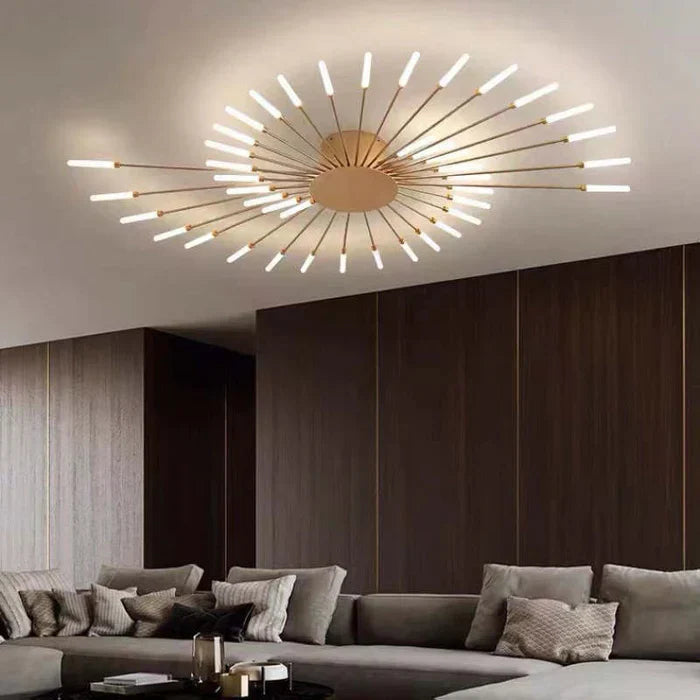 Moderne LED plafondlamp - minimalistisch design in zonnestraal stijl