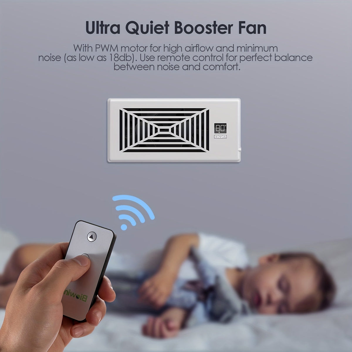 4" x 10" Slimme Register Booster Ventilator – HVAC-Bouwaccessoires met Afstandsbediening, Thermostaatregeling – Stille werking voor efficiënte verwarmings- en koelingsprestaties