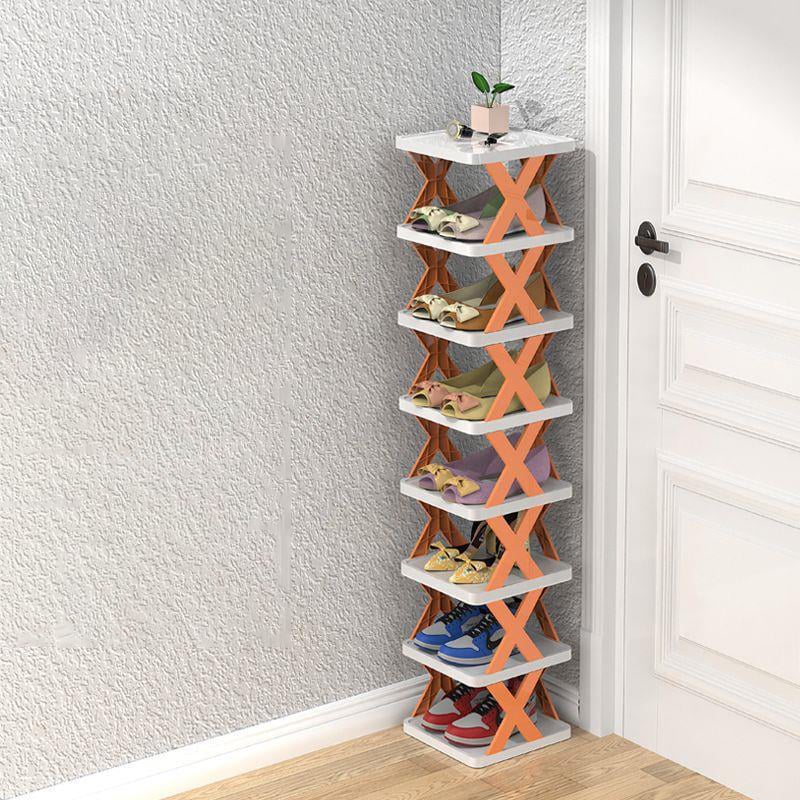 Verticale Schoenenrek – ruimtebesparend, 3 tot 8 niveaus, in Oranje, Blauw of Groen