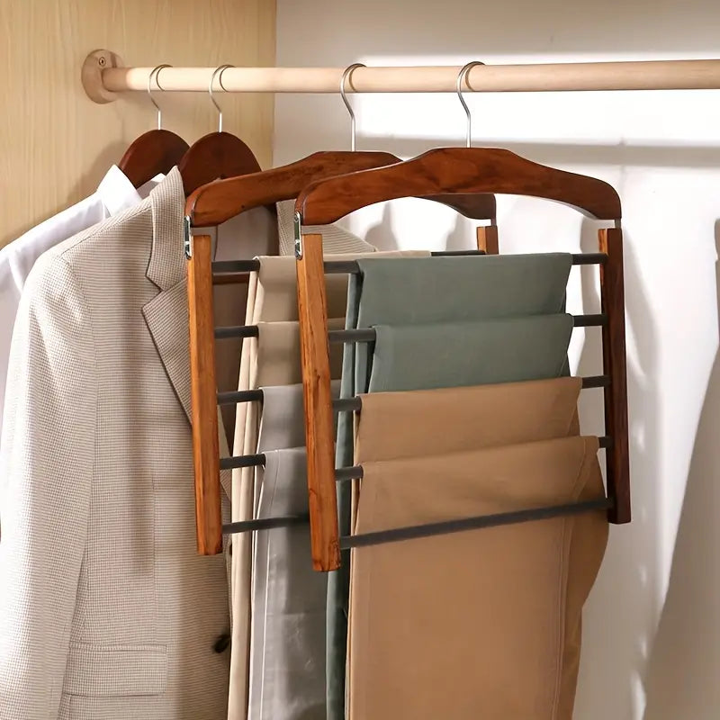 SpaceSaver - Houten multifunctionele broek- en kledinghanger