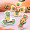 PurePlay Montessori Spinner Speelgoed | Zuignap sensorisch speelgoed voor baby's - geweldig voor tafels, ramen & kinderstoelen