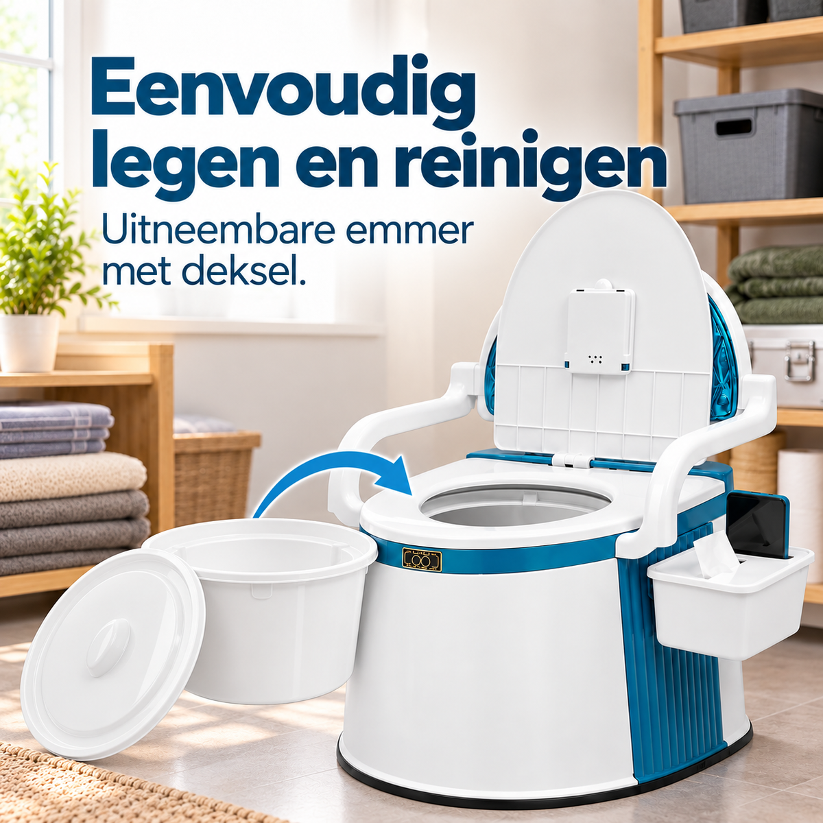 Draagbaar Noodtoilet voor Noodsituaties, Stroomuitval & Off-Grid Gebruik