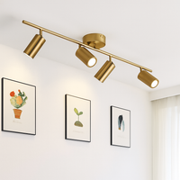 Barre spots LED in zwart of goud aluminium Mounted