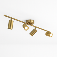 Barre spots LED in zwart of goud aluminium Mounted