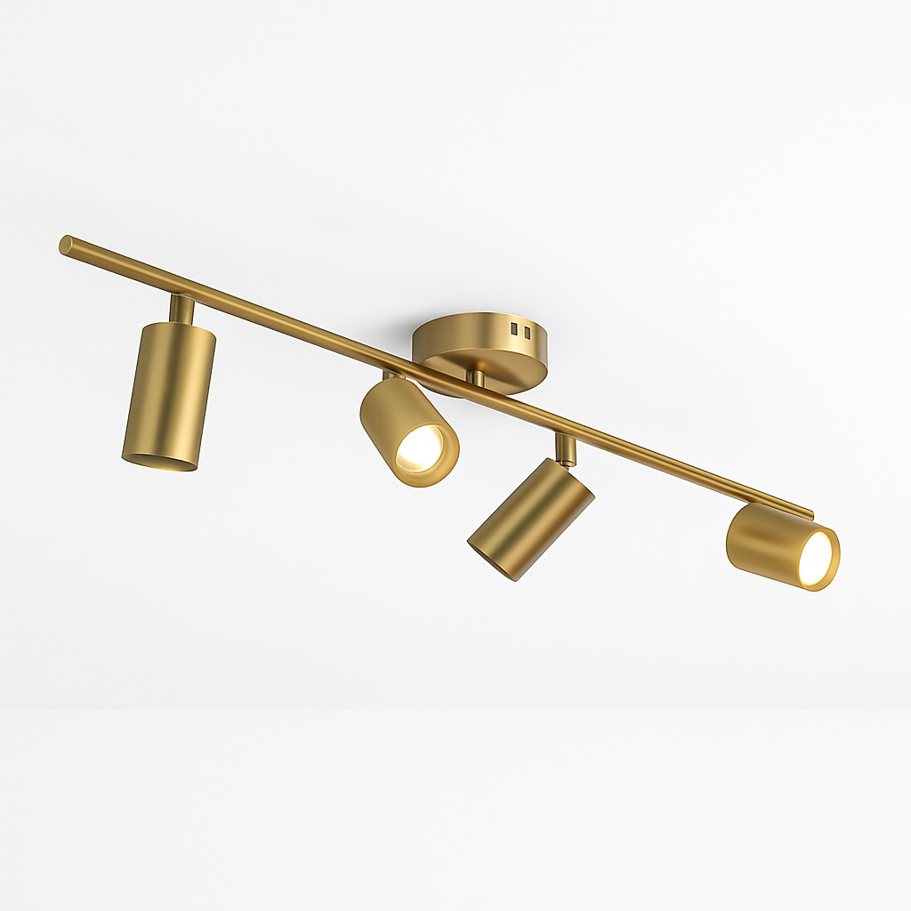 Barre spots LED in zwart of goud aluminium Mounted