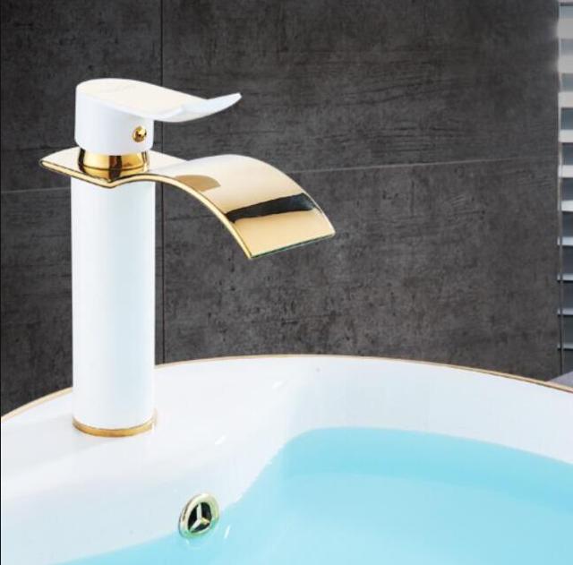 Wastafelkranen Waterval Kraan Messing Wastafel Mengkraan