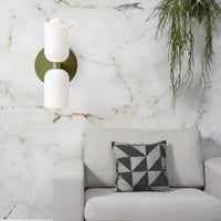 Elegant Crème Acryl Metaal Basis Minimalistische Wandlamp
