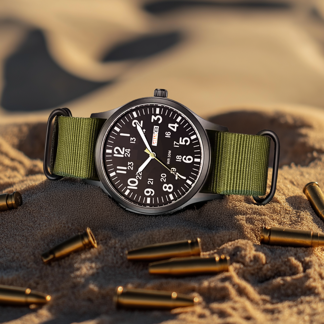 Heren Outdoor Horloge – Waterdicht tot 100m, Krasbestendig Saffierglas