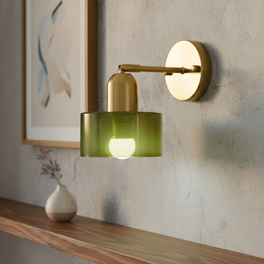 Gekleurde Glas Bauhaus Wandlamp