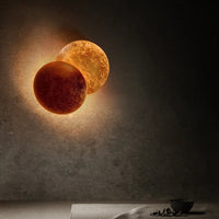 Wylla Ronde Wandlamp Scandinavisch. Metaal. Rood/Goud/Bronze. Woonkamer