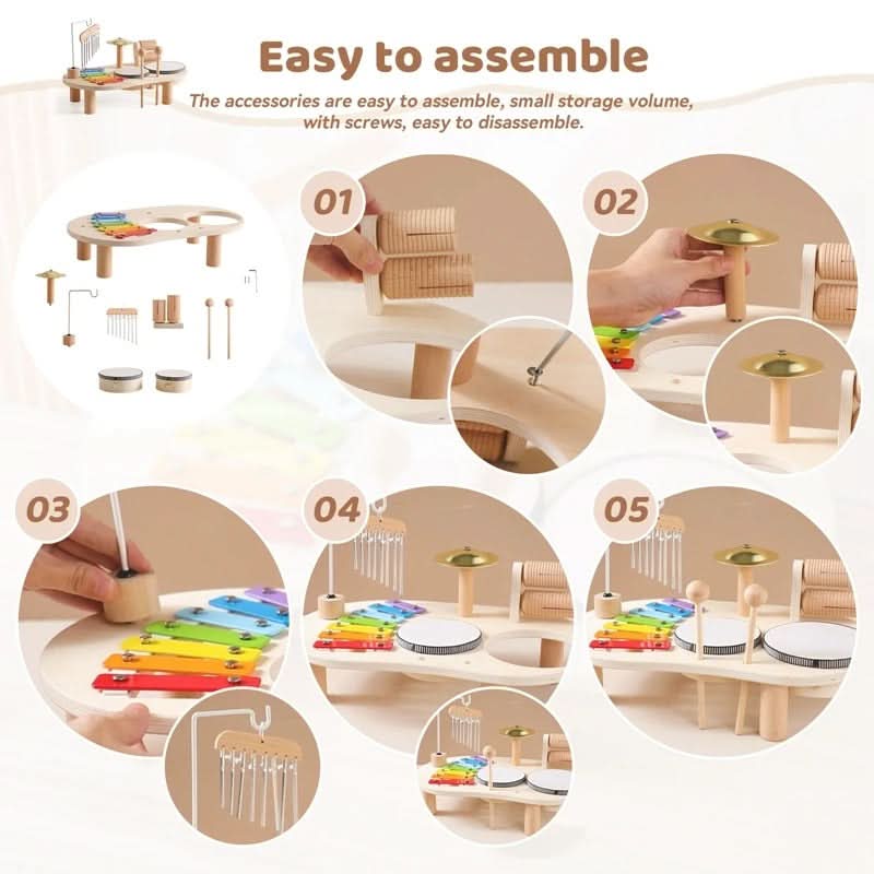 Melodiny Set – Muzikaal Houten Speelgoed voor Creatieve Baby's vanaf 12 Maanden