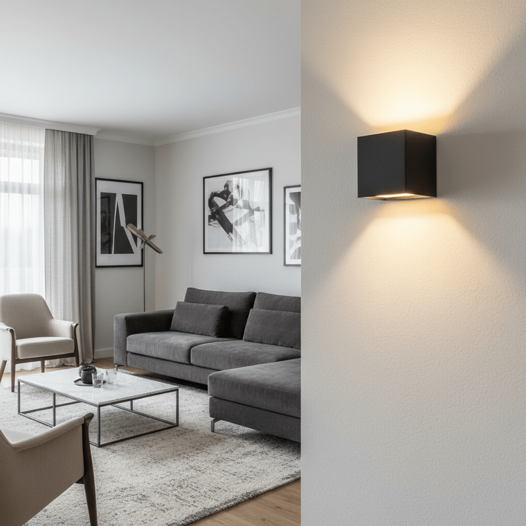 Draadloze oplaadbare LED-wandlamp met verstelbare stralingshoek