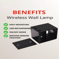 Draadloze oplaadbare LED-wandlamp met verstelbare stralingshoek