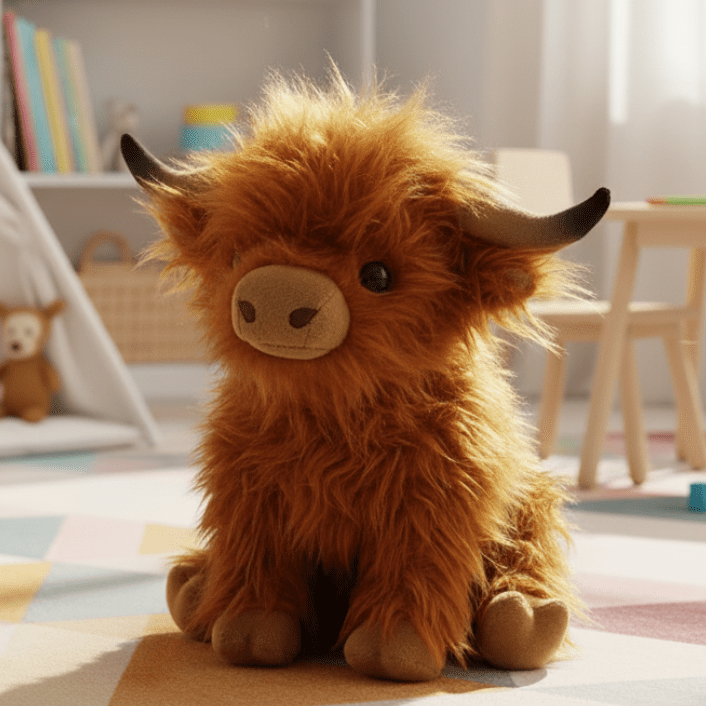CUDDLY HIGHLAND Koe – Zacht Pluche Speelgoed voor Knuffelvrienden