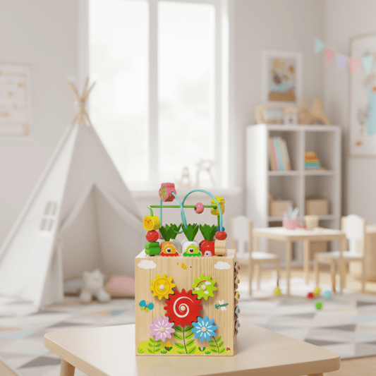 EduCube 8-in-1 – Montessori Speelgoed van Hout voor Peuters vanaf 18 Maanden