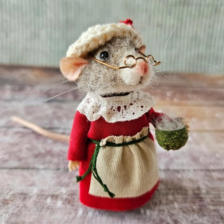WhiskerWool™ – Handgemaakte, naaldvilt muis