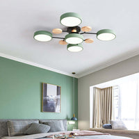Muto Plafondlamp Hout Modern Rond LED Wit Slaap-/Woonkamer