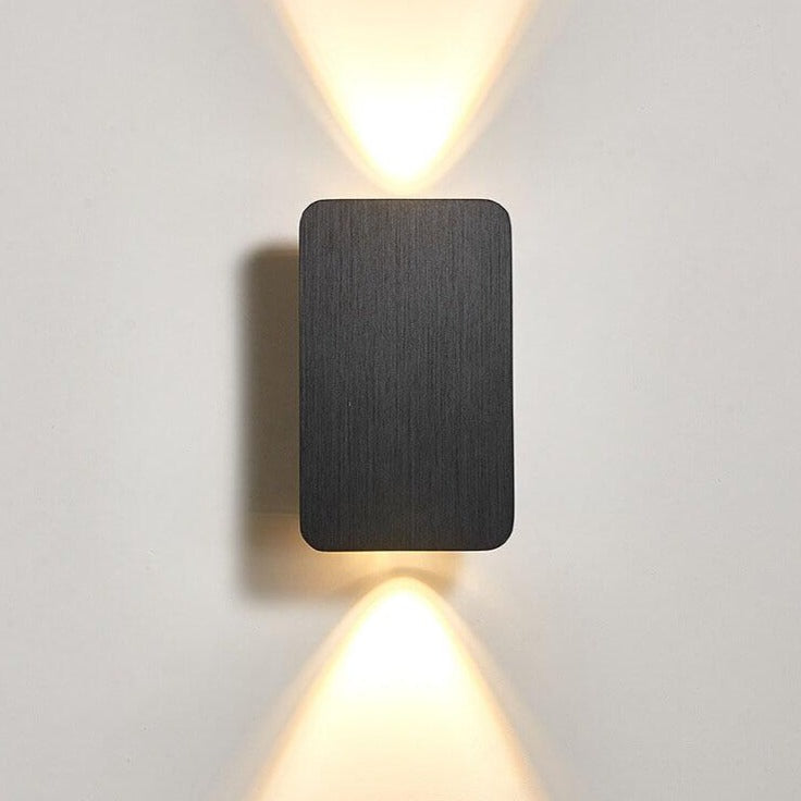 Noordse Minimalistische Glazen Rectangulaire LED Wandlamp 2-licht
