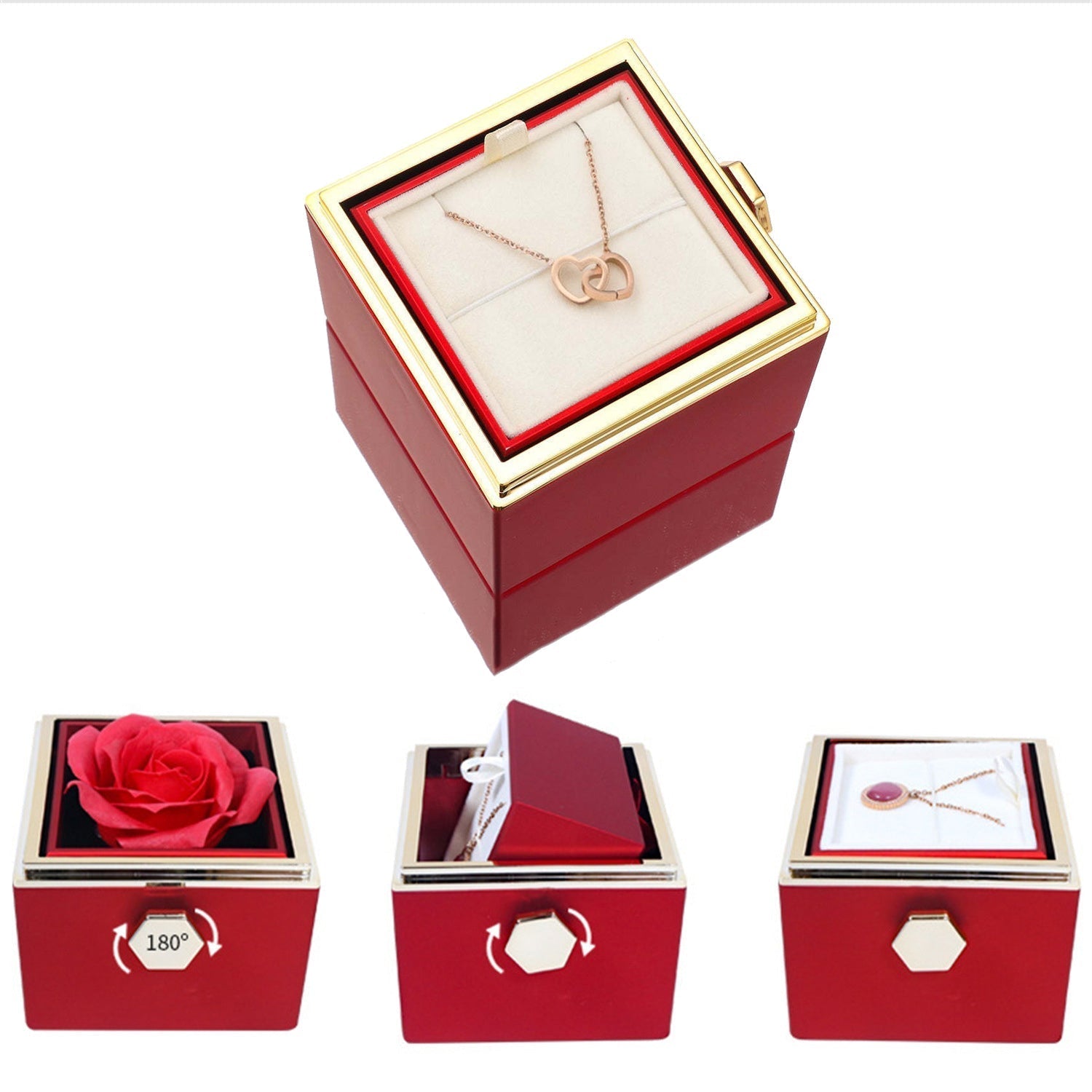 Hart Hanger Met Rotating Roos Cadeaubox