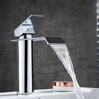NovaFlow Gouden Witte Waterval Kraan Met Enkele Handgreep