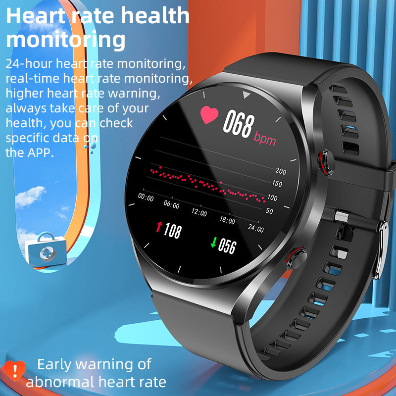 Eén-Klik Bloedglucose|Bloed Glucose Bloeddruk ECG|ECG HRV Hartslag Monitor Gezondheids Smartwatch