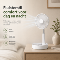 Vouwbare USB Accu Ventilator | Vouwbries