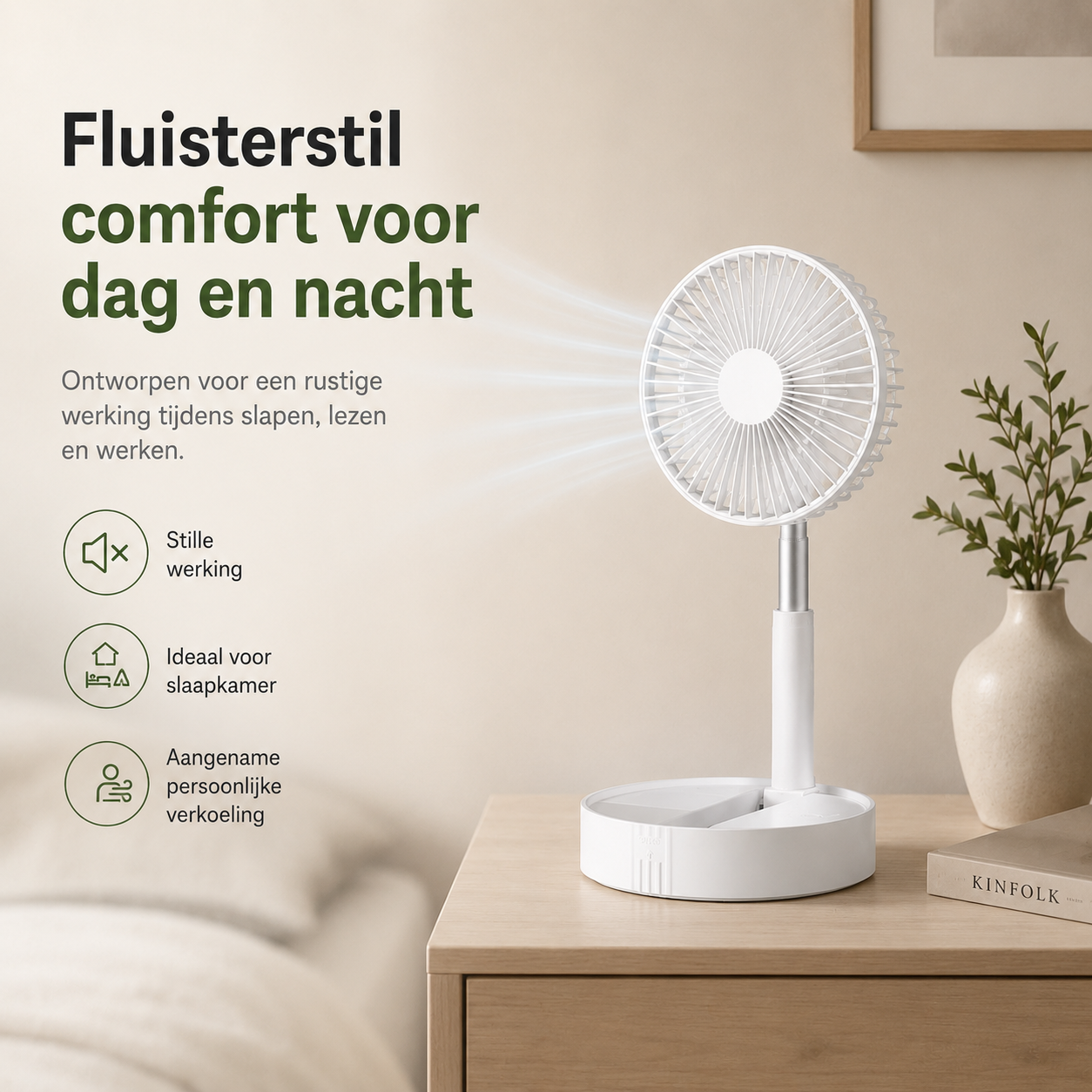 Vouwbare USB Accu Ventilator | Vouwbries