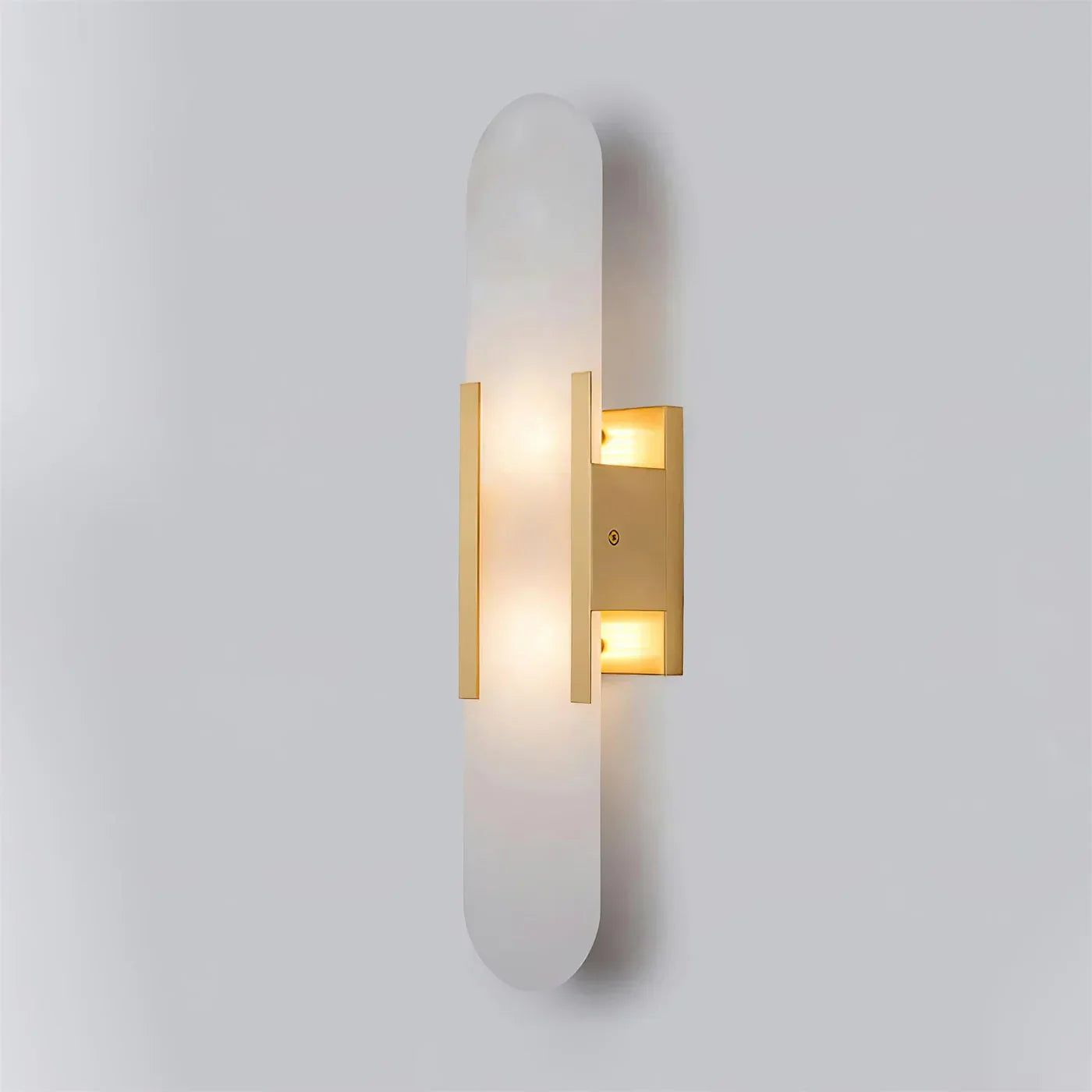 Moderne Wandlamp van Marmer met Gouden Details – Luxe Verlichting