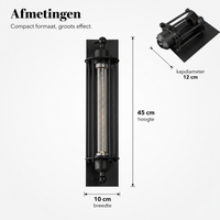 Retro E27 industriële wandlamp | Klassieke wandlamp met modern LED-ontwerp voor thuisdecoratie
