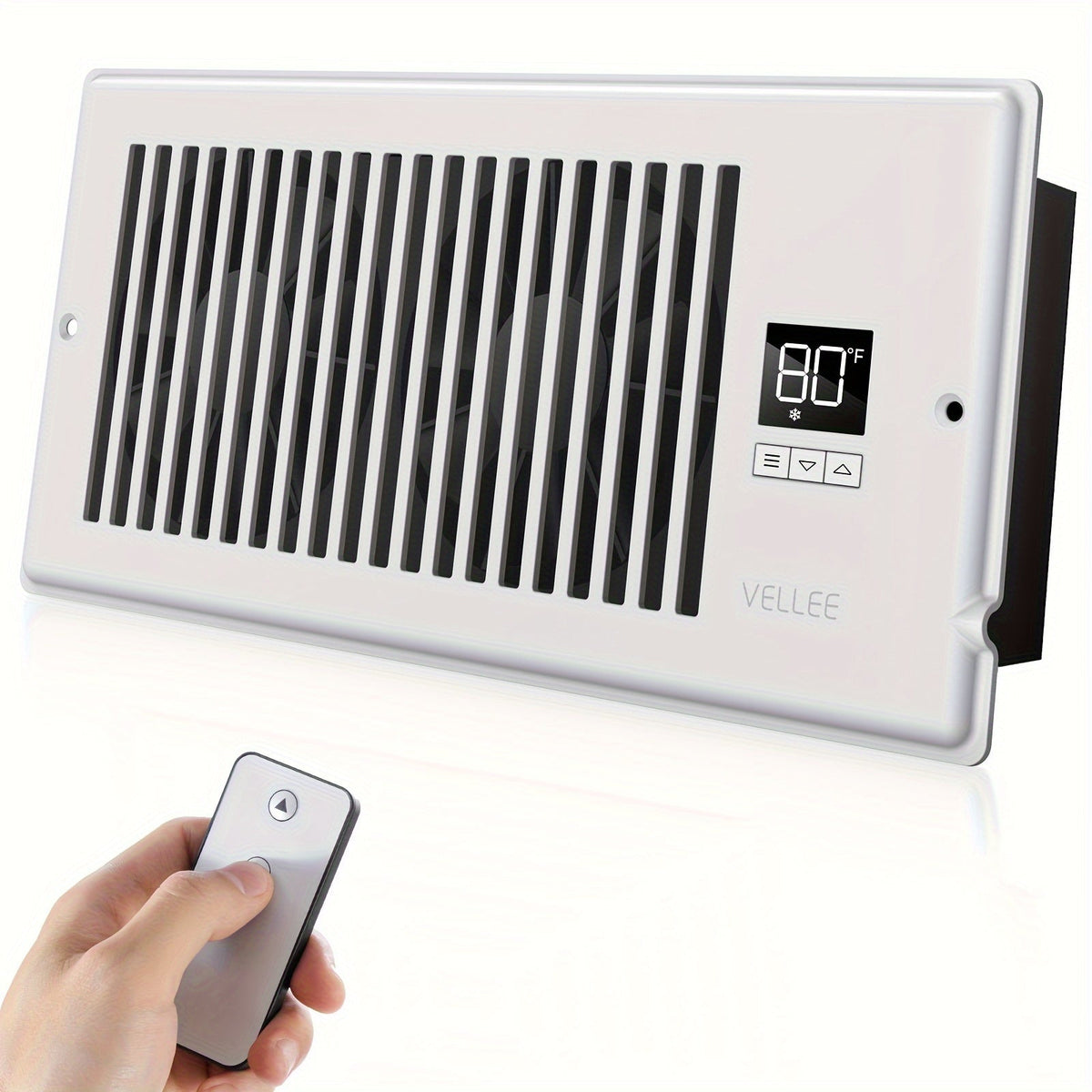 4" x 10" Slimme Register Booster Ventilator – HVAC-Bouwaccessoires met Afstandsbediening, Thermostaatregeling – Stille werking voor efficiënte verwarmings- en koelingsprestaties
