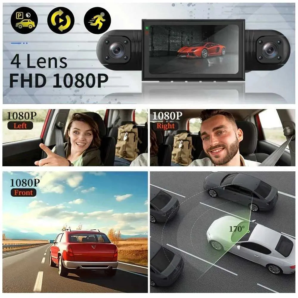 Skanto | 360° Auto Dashcam | DashGard Pro CX360 | Full HD Rijrecorder met Nachtzicht & Parkeerbewaking