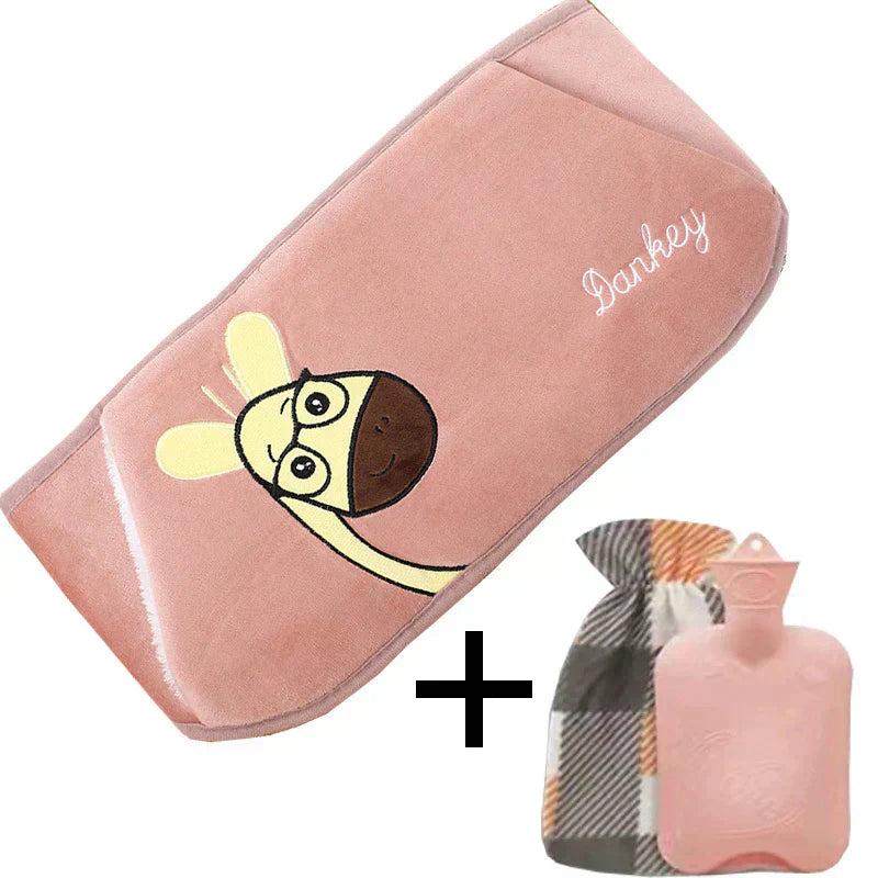 WarmCush – Herbruikbare Pluche Warmwaterkruik met Heupkussen