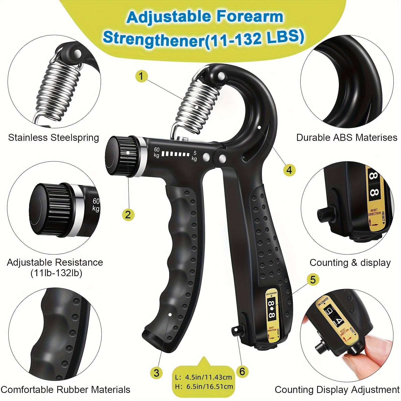 PowerGrip Hand Trainer Set – 5-in-1 voor Sterke Handen en Onderarmen