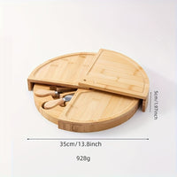 Bamboe Delights Kaas- en Snackplank Set – Origineel en Praktisch voor Gezellige Momenten