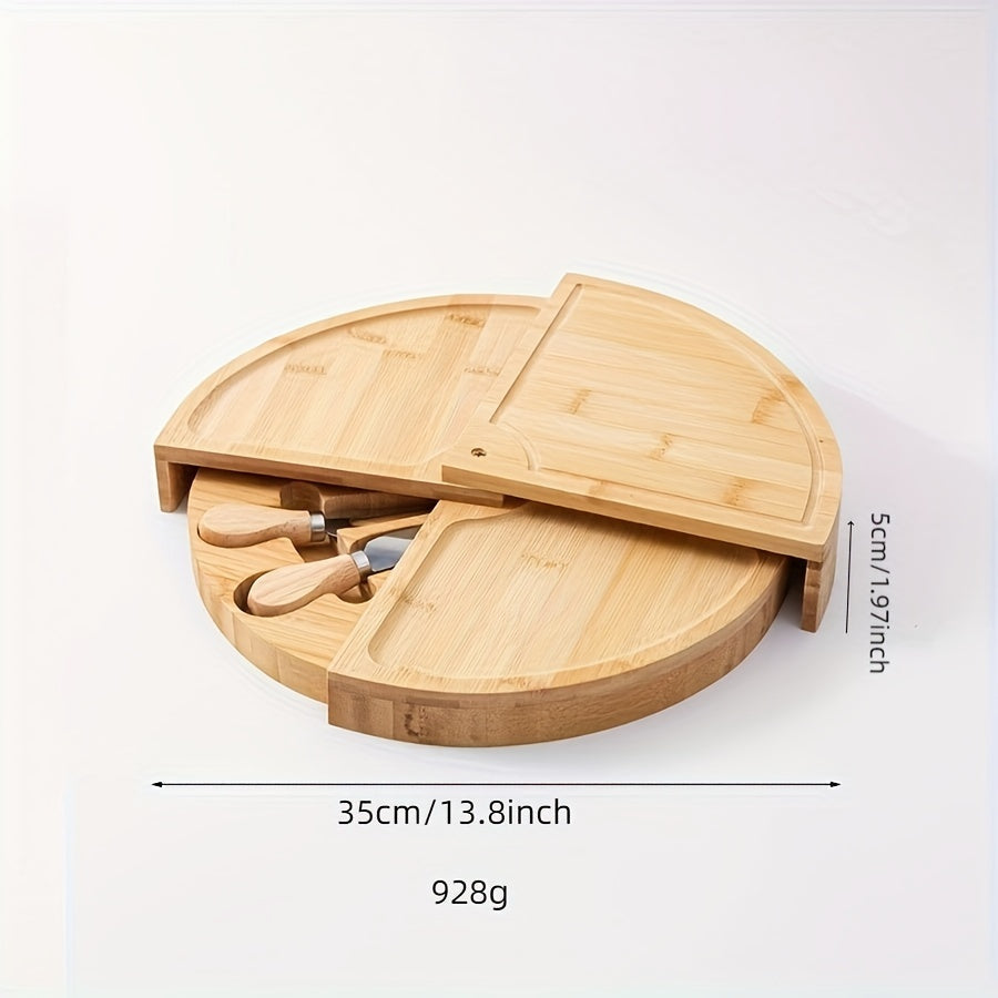 Bamboe Delights Kaas- en Snackplank Set – Origineel en Praktisch voor Gezellige Momenten