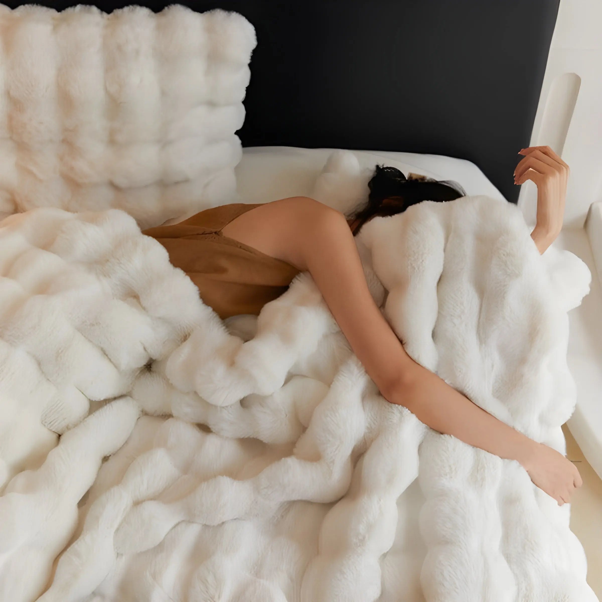 Pluche Winterdeken | Zachte deken van imitatiebont voor ultiem wintercomfort.