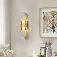 Moderne Wandlamp van Marmer met Gouden Details – Luxe Verlichting