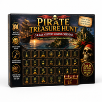 24-dagen escape room puzzel adventskalender met 6 mysterie-thema's