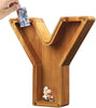 TreasureNest Muntbank | Gepersonaliseerde houten spaarpot in A-Z letterontwerpen
